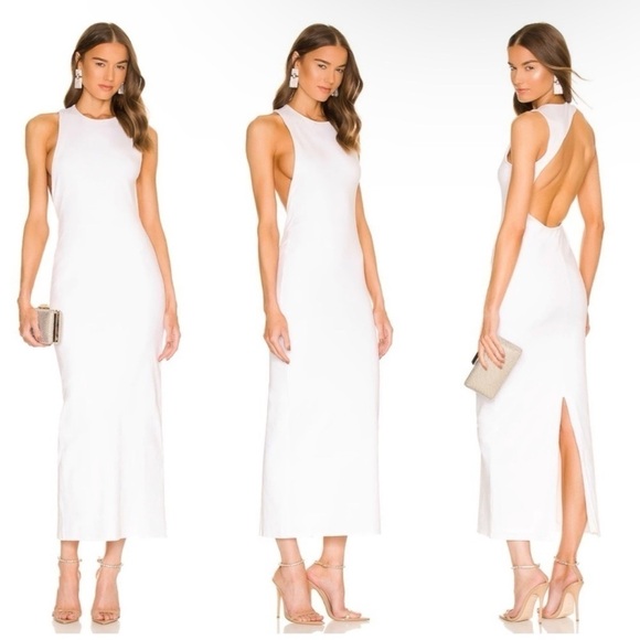 Michael Costello x REVOLVE Elsa Maxi Dress in White Size S - Picture 1 of 9